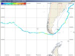 PastTrack of Berrimilla around Cape Horn (coloured to wind strength)