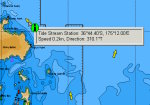On-chart tidal stream display example